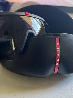 Prada Linea Rossa "Impavid" Shield Sunglasses